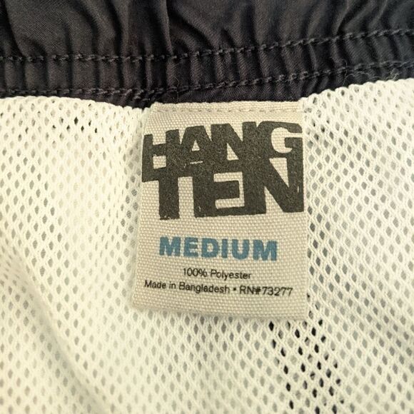 HANG TEN MENS SIZE MEDIUM LINED SWIM TRUNKS W/DRAWSTRING AND POCKET - Picture 3 of 9